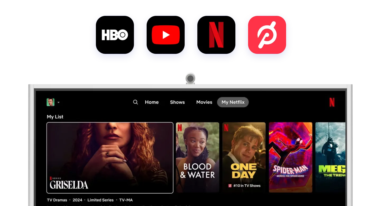 Stream rich TV series and exercise content