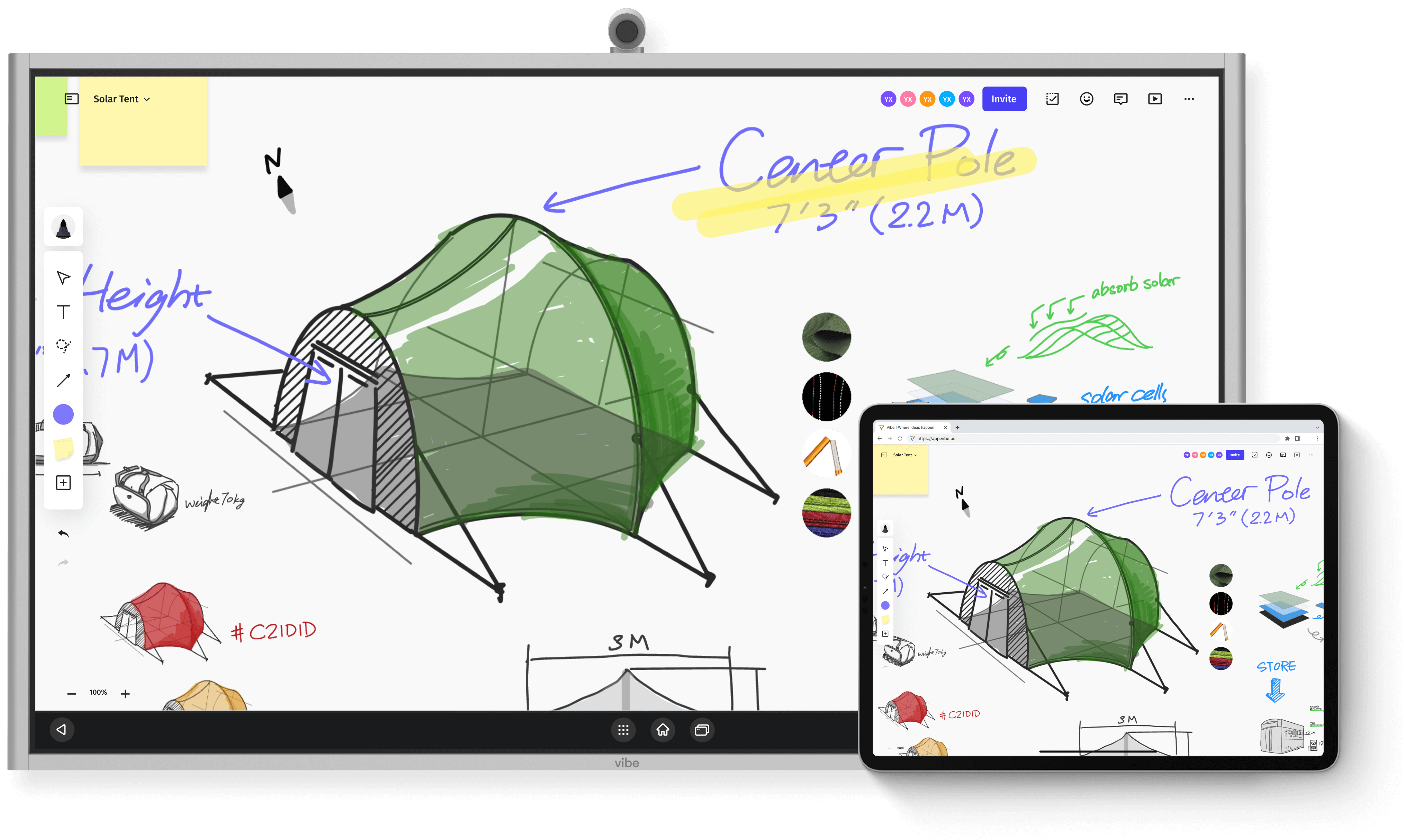 Vibe Canvas being used for a presentation