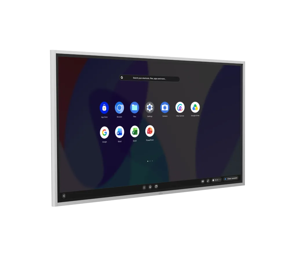 Vibe Board S1 smart whiteboard, angled view