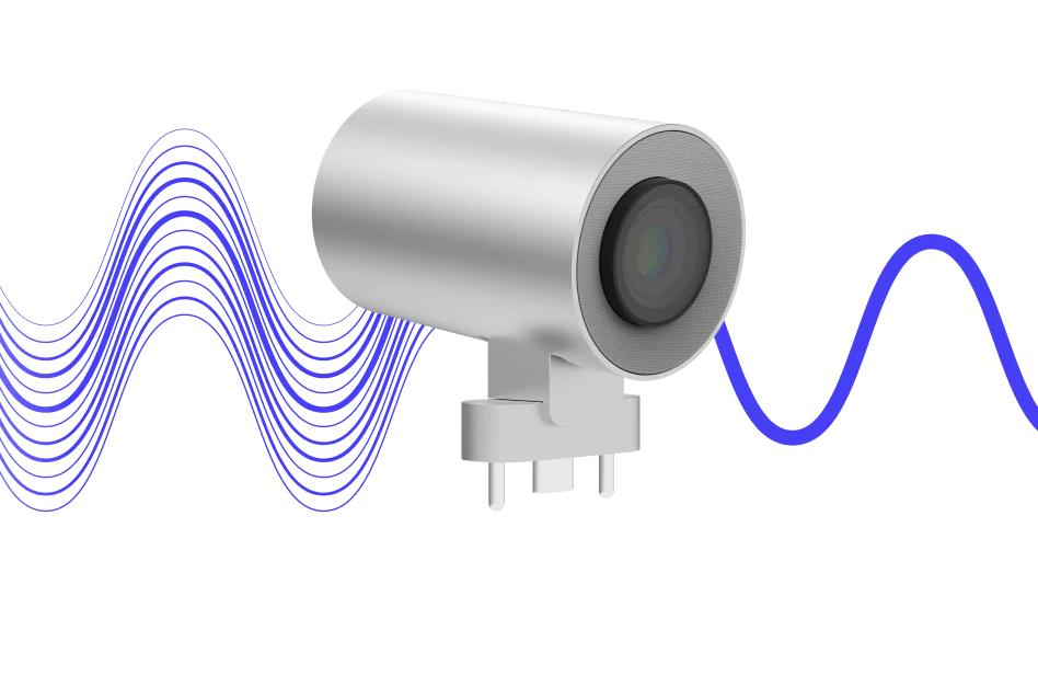 Look and sound your best with <span class="gradient bold">Vibe SmartCam</span>’s auto-framing and noise cancellation