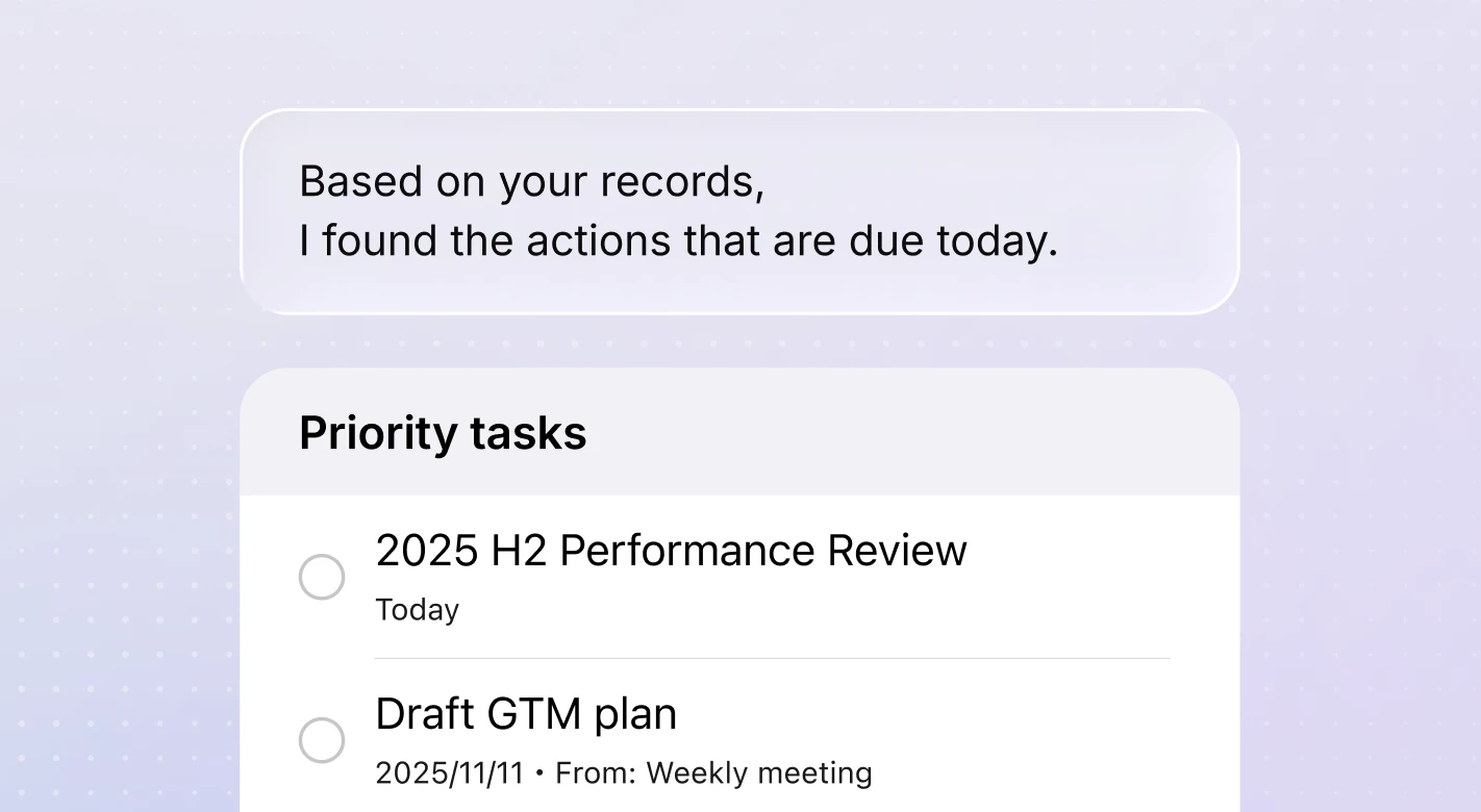 Turns discussions into action