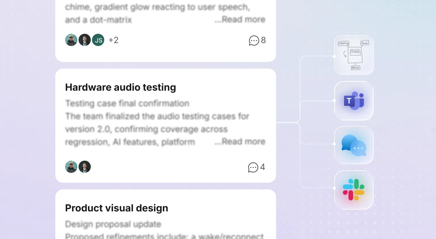 Connects meetings over time