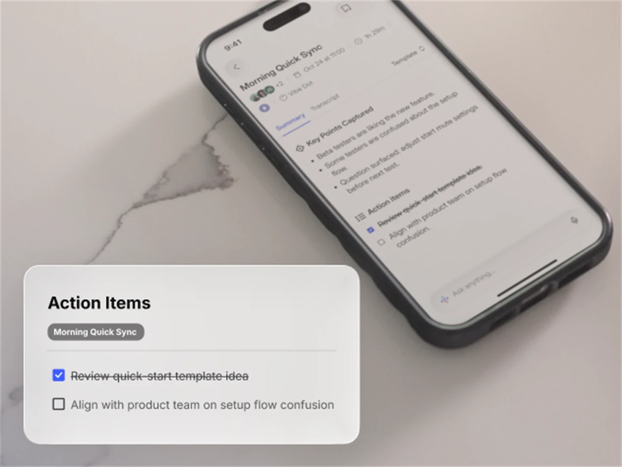 Action items