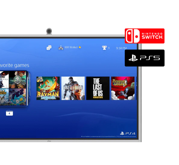 Play your favorite games on <span class="gradient bold">the big screen</span>