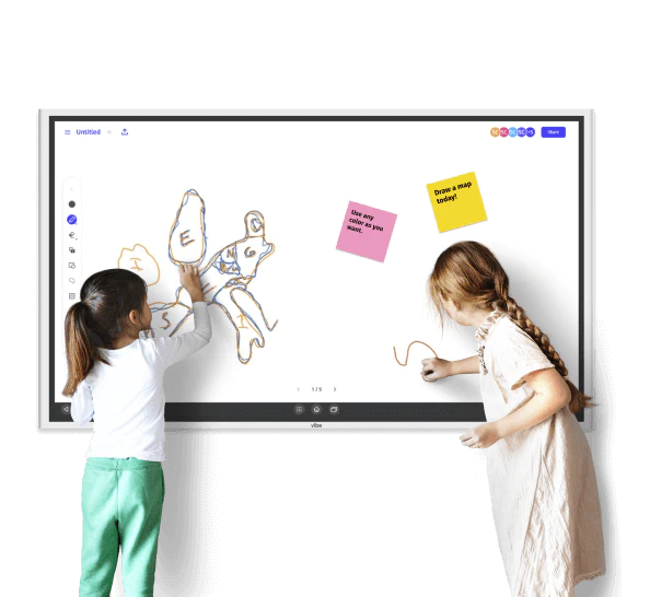 Doodle on <span class="gradient bold">an infinite canvas</span> with Vibe’s whiteboard app, Canvas