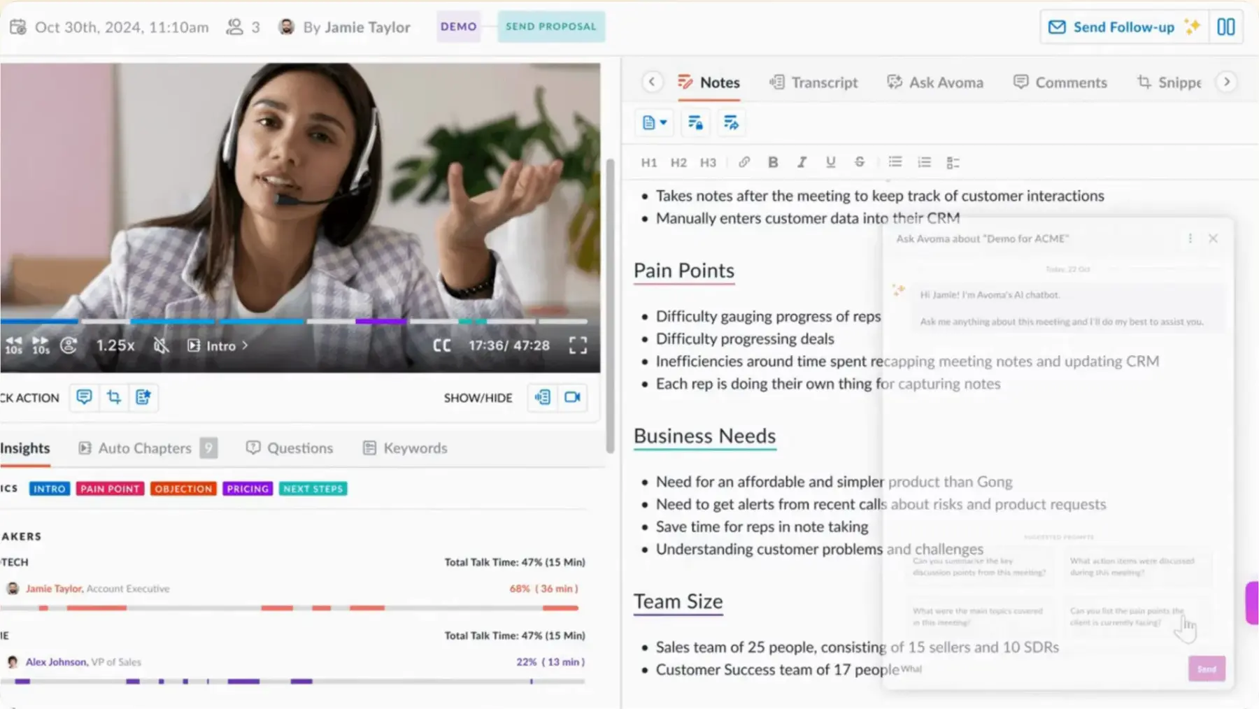 Avoma — Best for Revenue Teams Who Need Conversation Intelligence