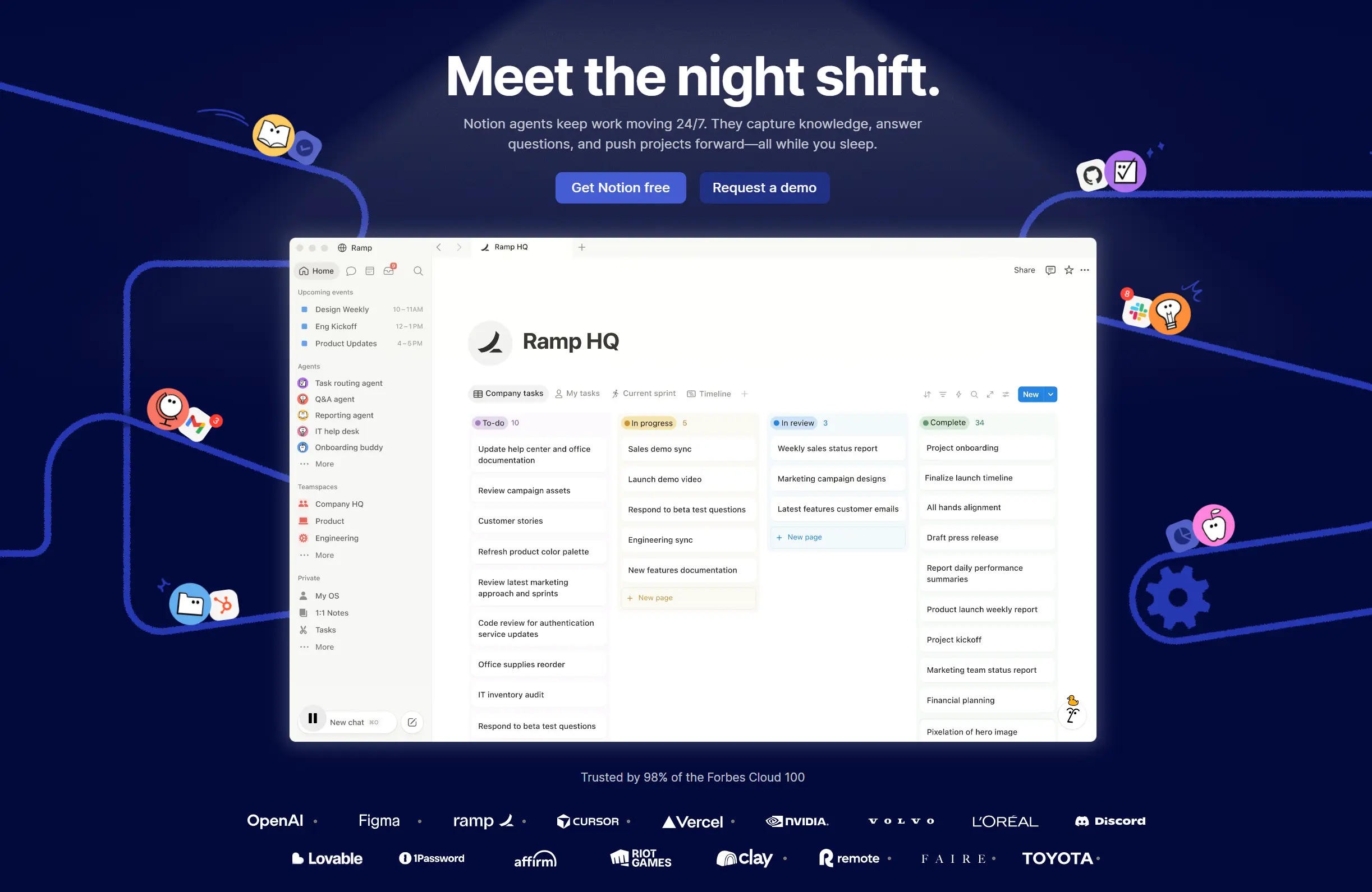 Notion's homepage
