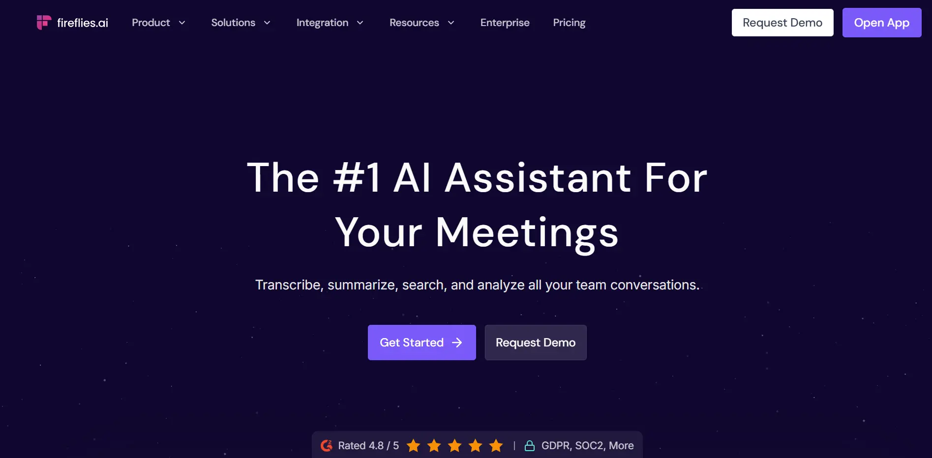 Fireflies, suitable for teams that need deep CRM integration