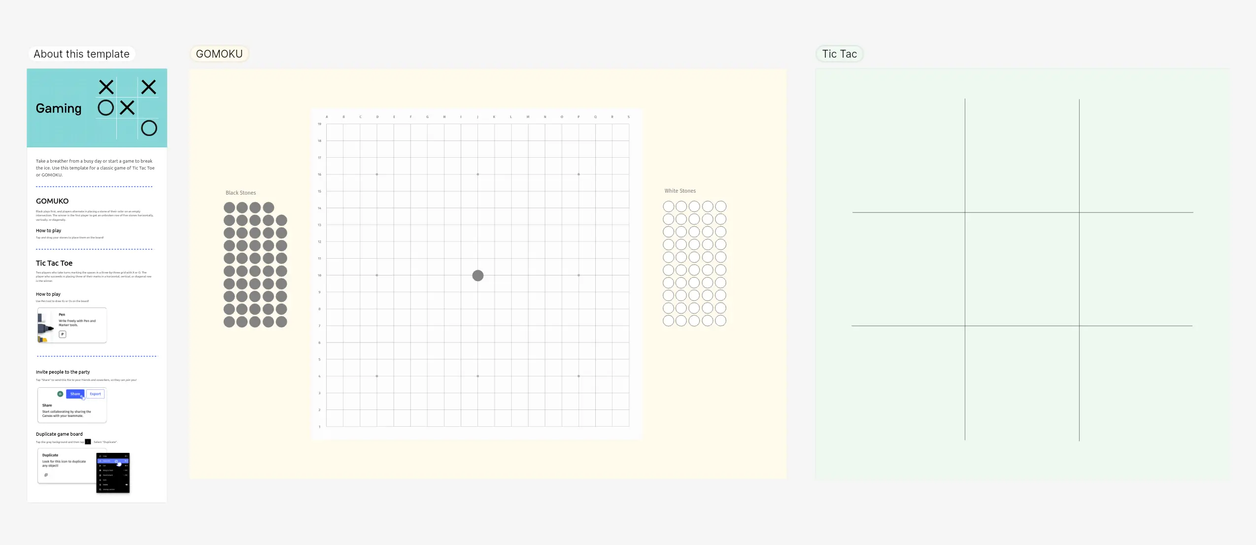 Gaming template – Vibe Canvas
