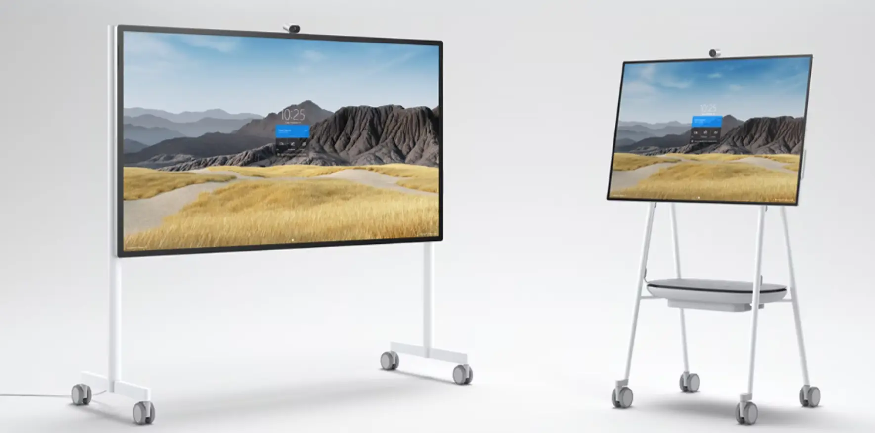 Microsoft Surface Hub in a stand