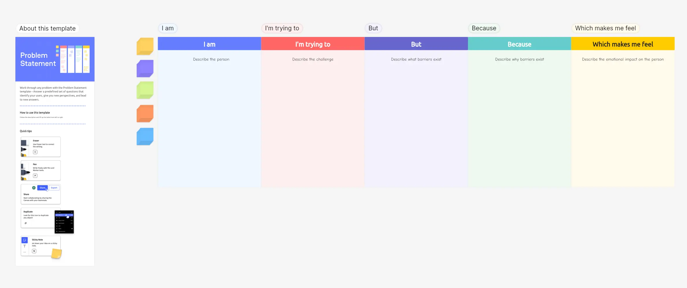 Problem statement template – Vibe Canvas
