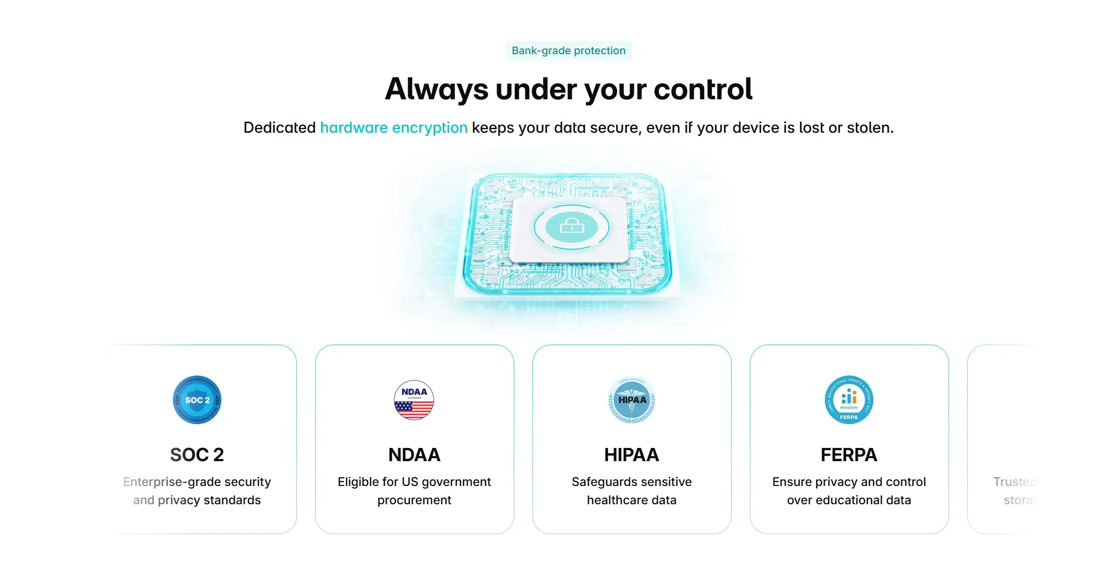 Vibe Dot is SOC 2, HIPAA, FERPA, and NDAA compliant