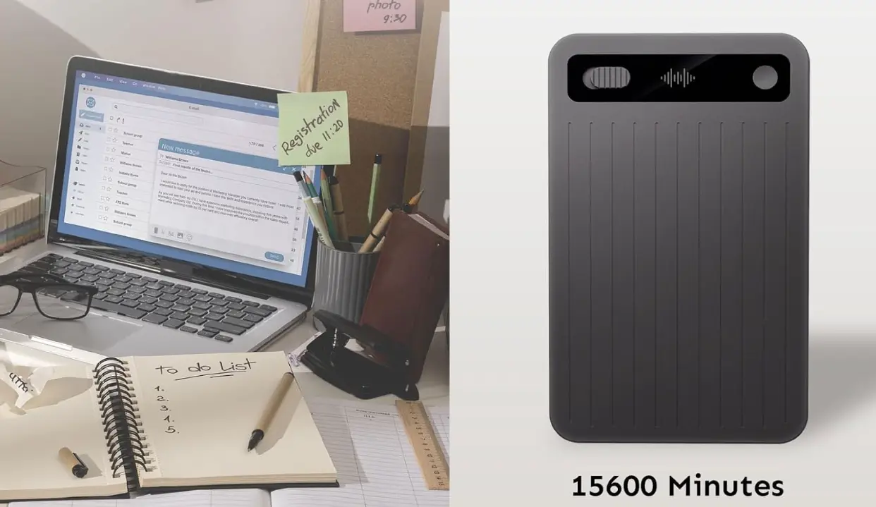 UMEVO Note Plus AI recorder with 15,600 minutes of transcription, no subscription required