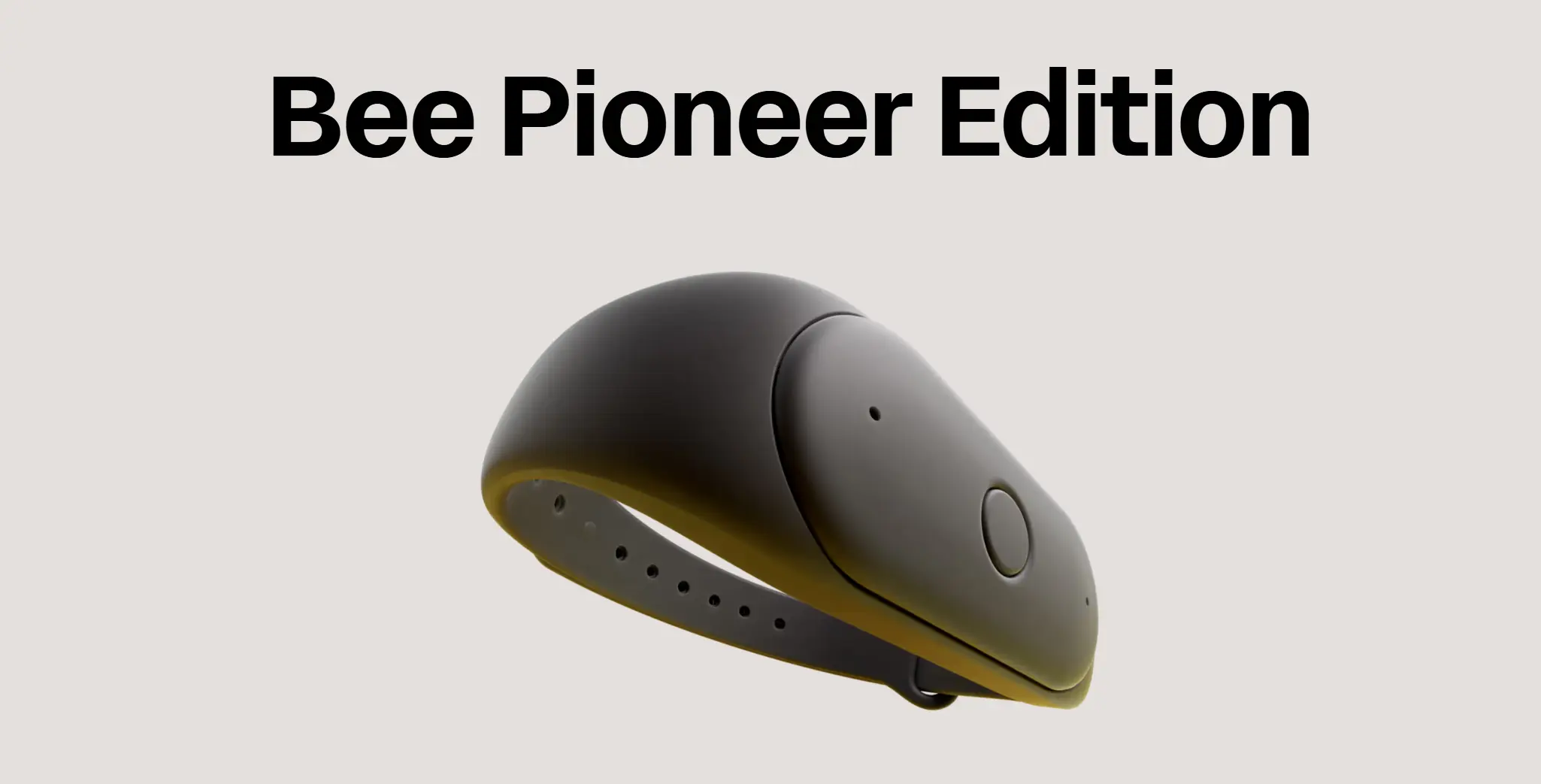Bee Pioneer Edition AI wearable band with curved teardrop-shaped body