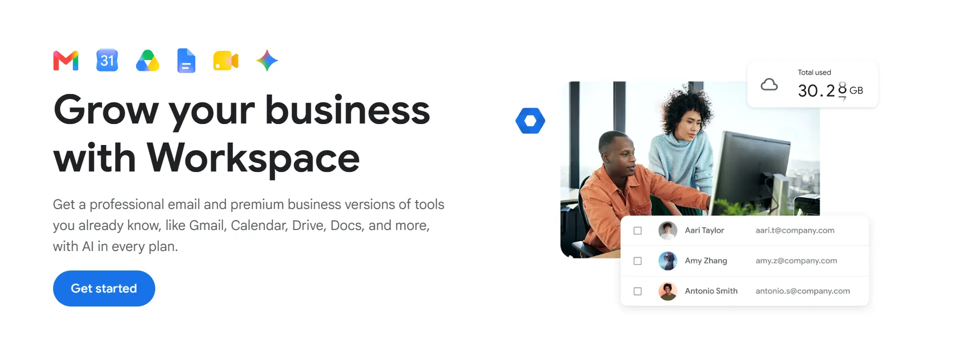 Google Workspace homepage
