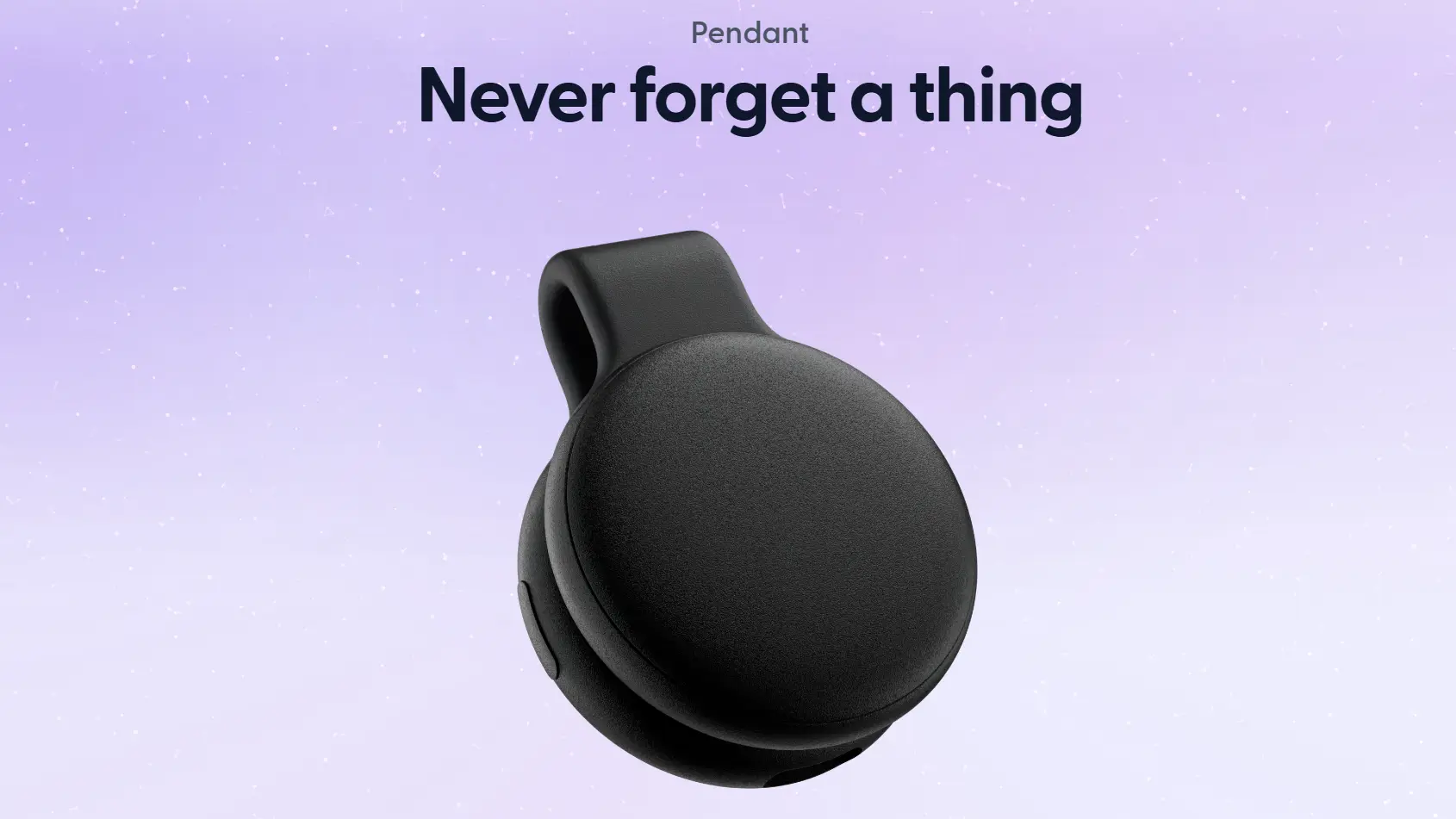 Limitless Pendant black wearable AI recorder with clip attachment