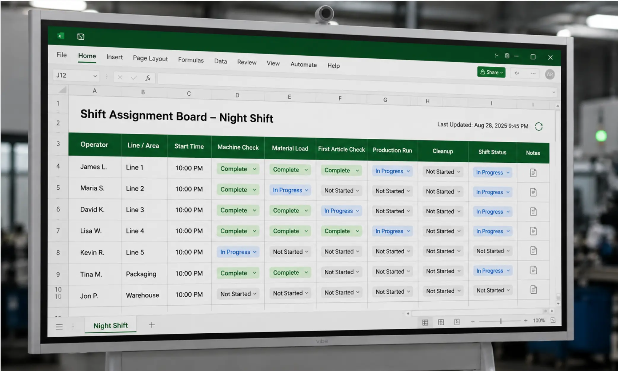How to Build a Digital Shift Assignment Board for Manufacturing