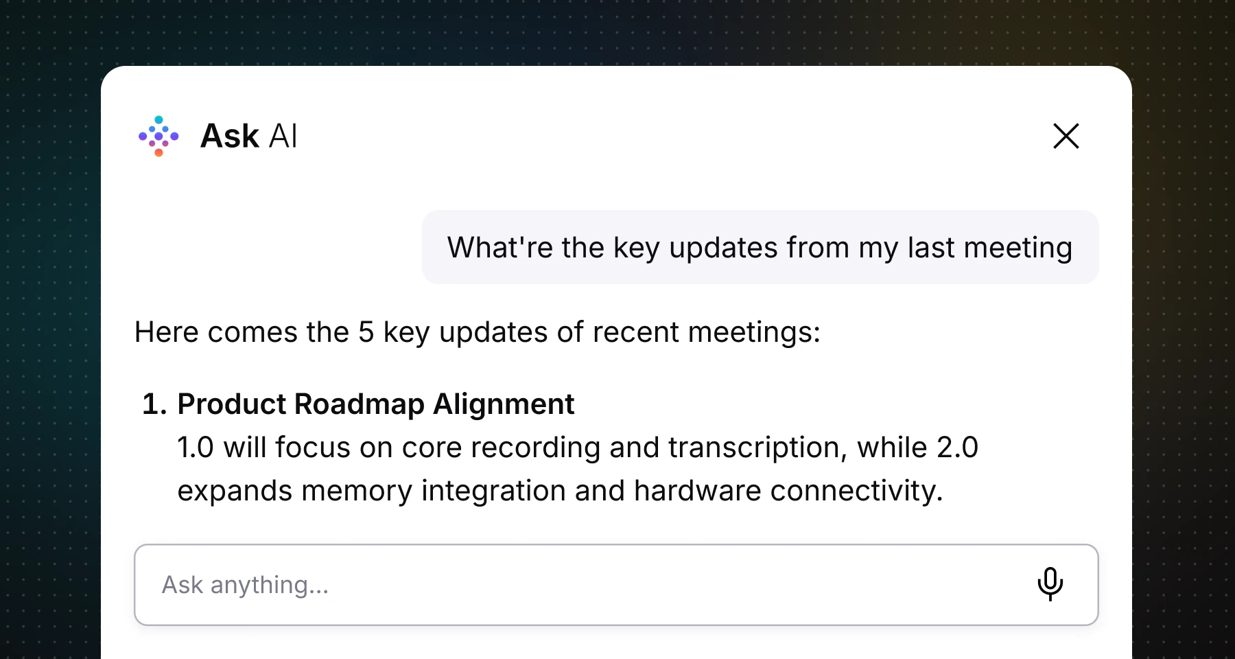 Meeting memory search