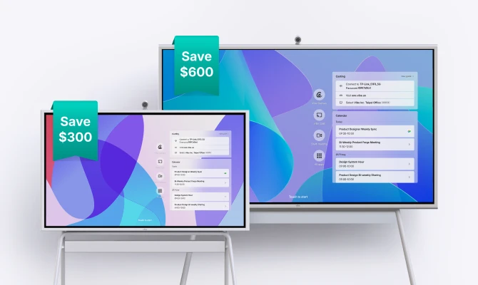 Vibe Board S1, your Chrome-based smart whiteboard in 55” and 75”