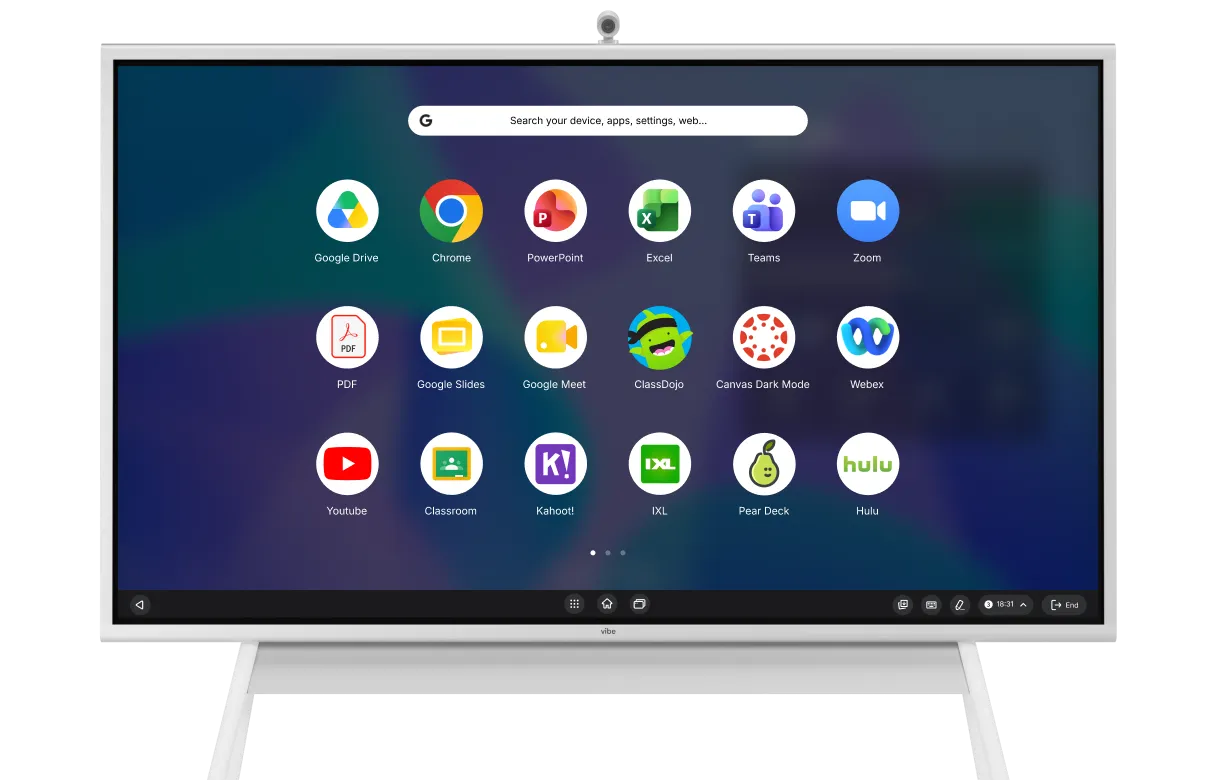 Learn with rich education apps from the Vibe App Store, Google Play, and Chrome