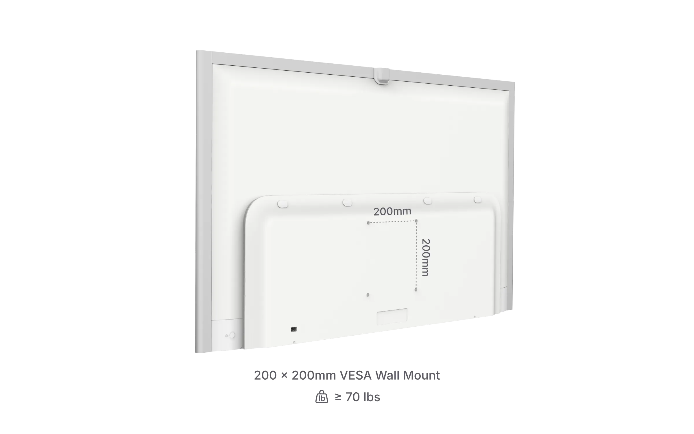 Dimensions and weight of the Vibe Board S1 smart whiteboard