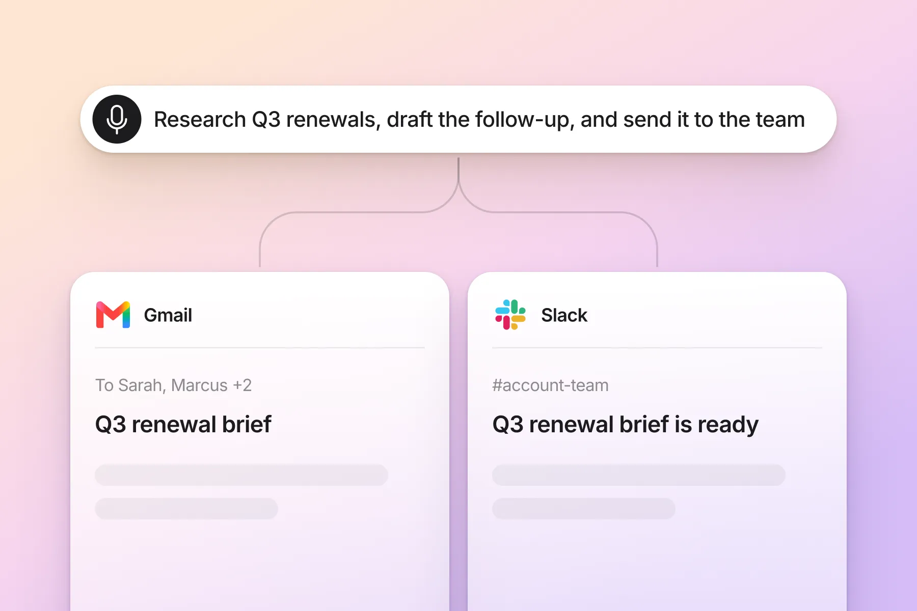 Vibe AI voice command follow-up drafts